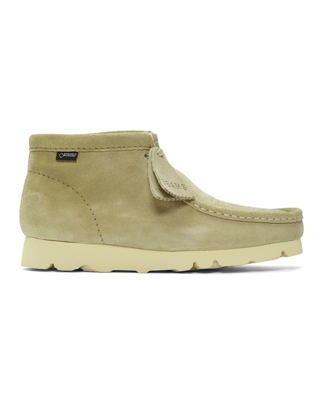 Clarks Beige Beams Edition Suede Wallabee Gtx Boots in Natural for Men ...