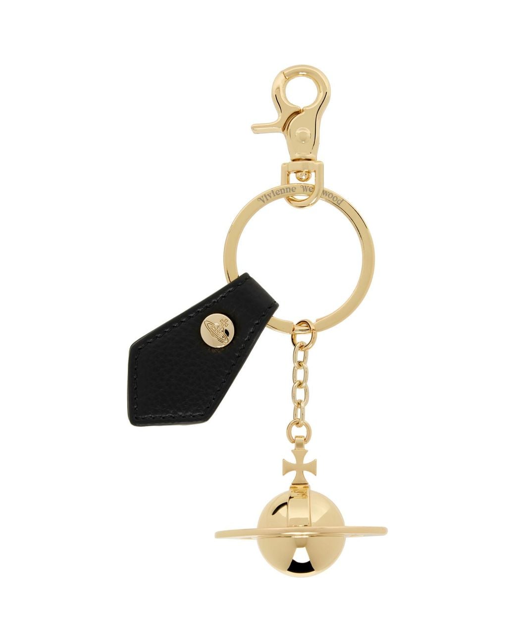 Vivienne Westwood Black 3D Orb Keychain for men
