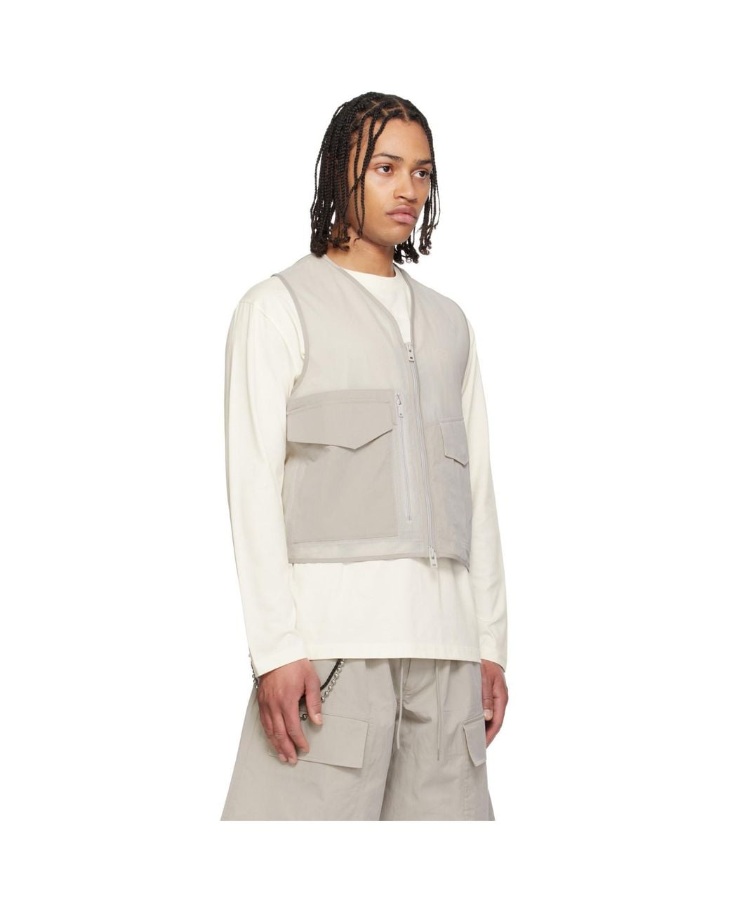 Y-3 Natural Taupe Tactical Utility Vest for men
