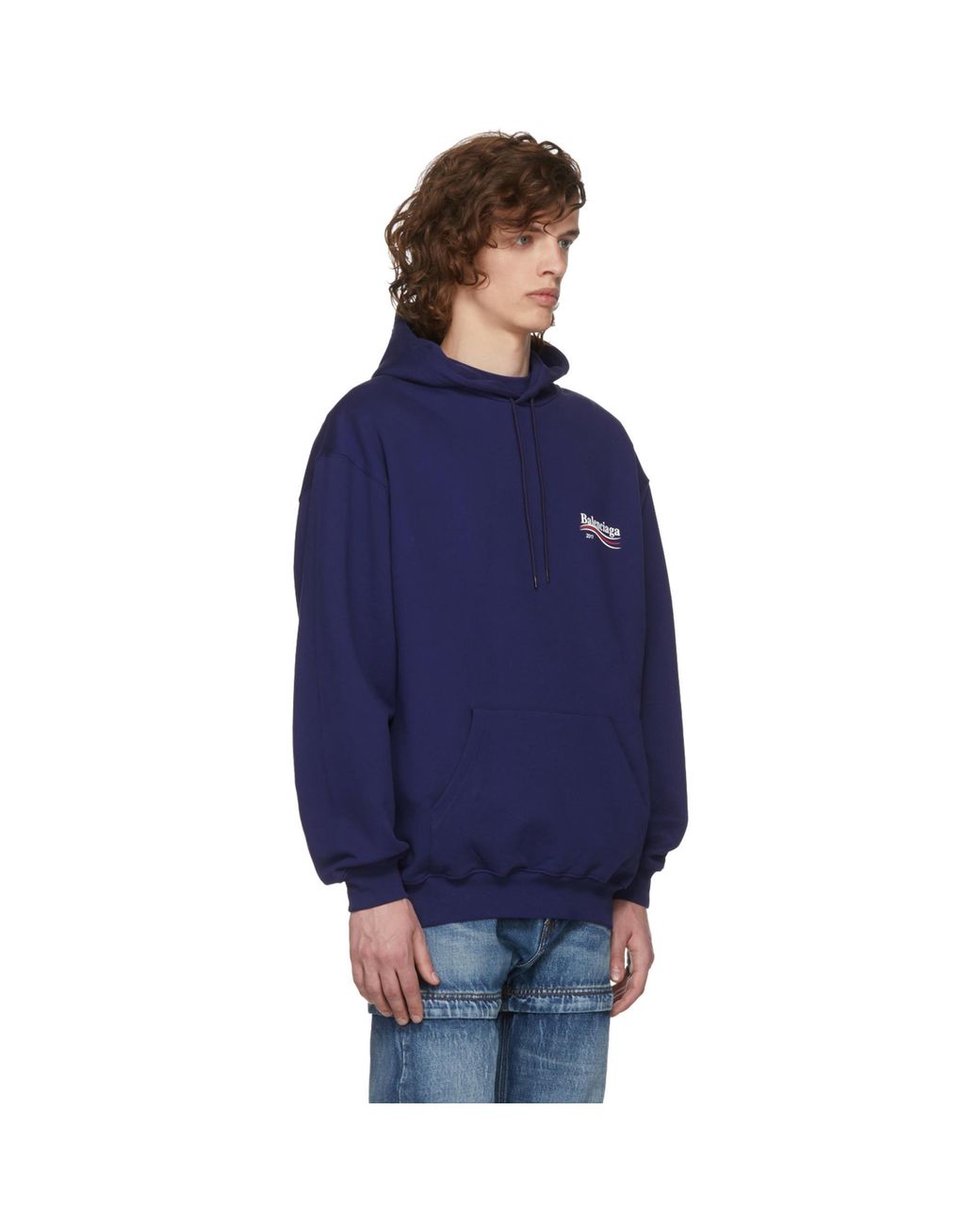 Balenciaga Purple Campaign Logo Hoodie for Men | Lyst