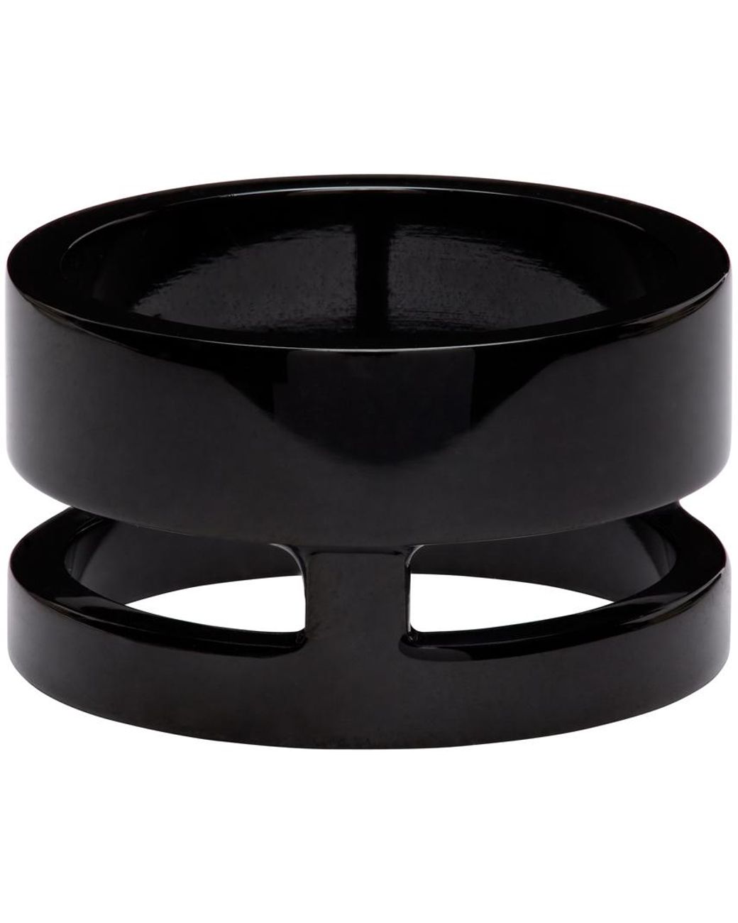 アクセサリー FENDI Black Shiny Ring with Red Eye Fendi Black Bag Bugs Shiny Red Eyes Ring for Men | Lyst