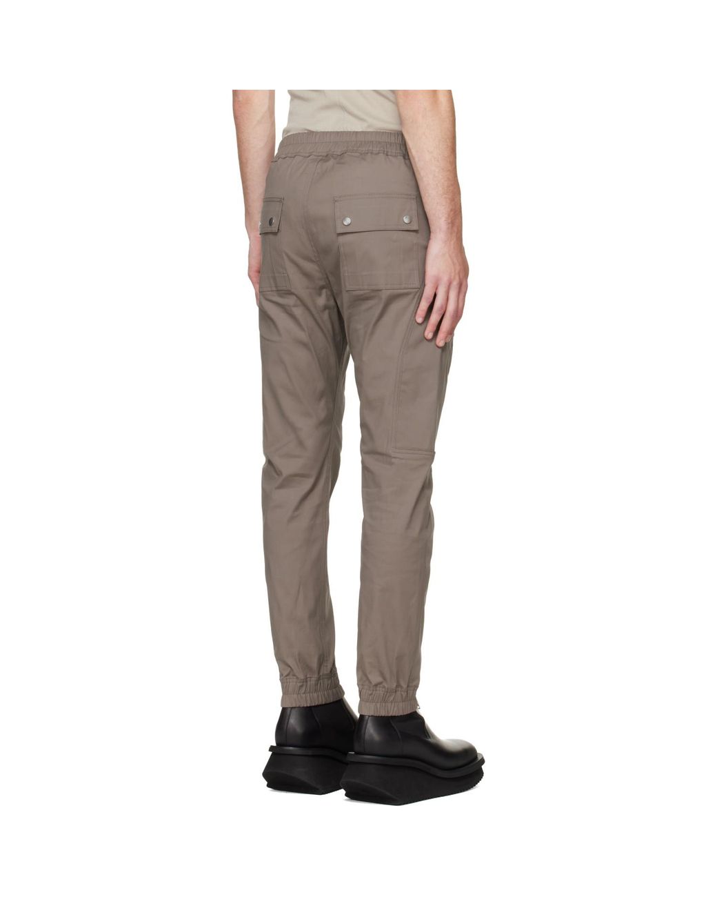 Rick Owens Gray Tower Heizer Cargo Pants for men