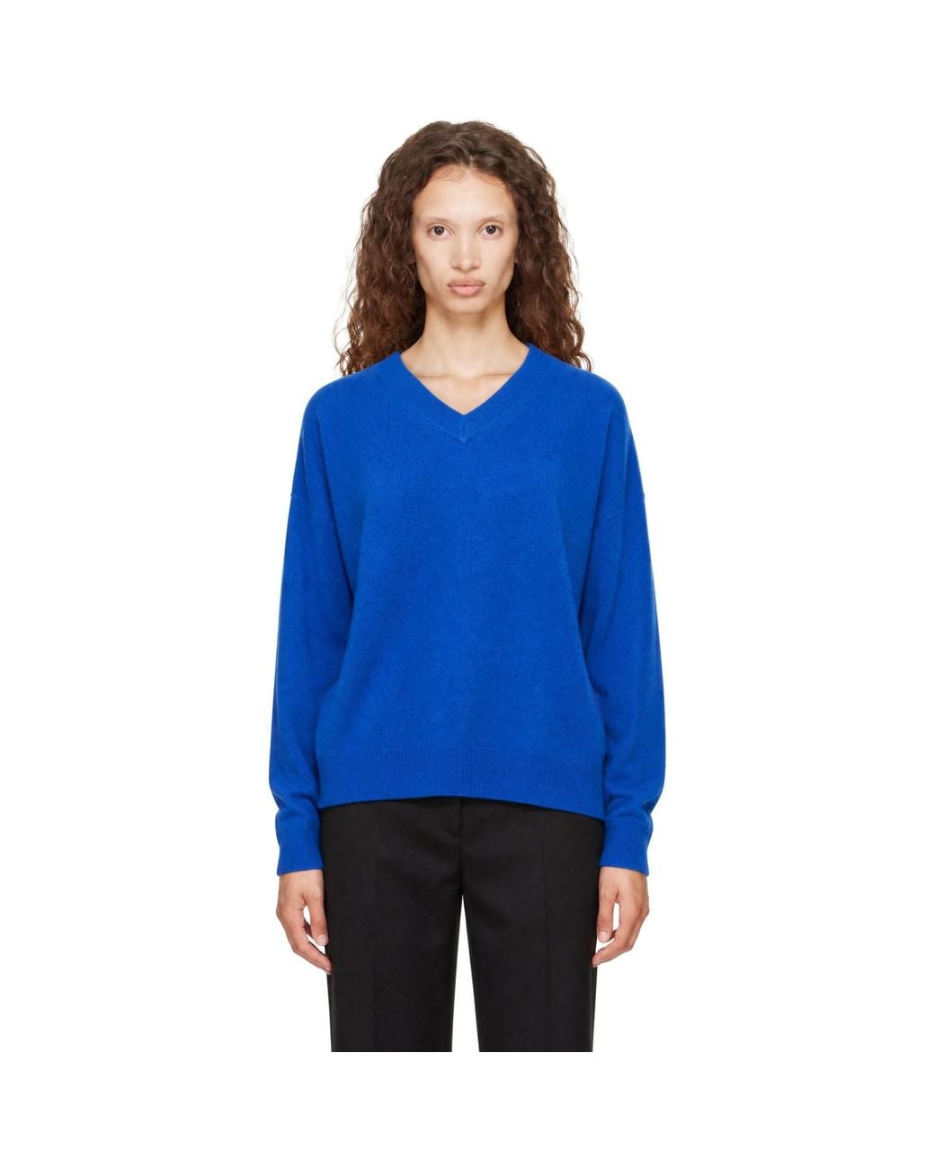 Staud Blue Spencer Cashmere Sweater
