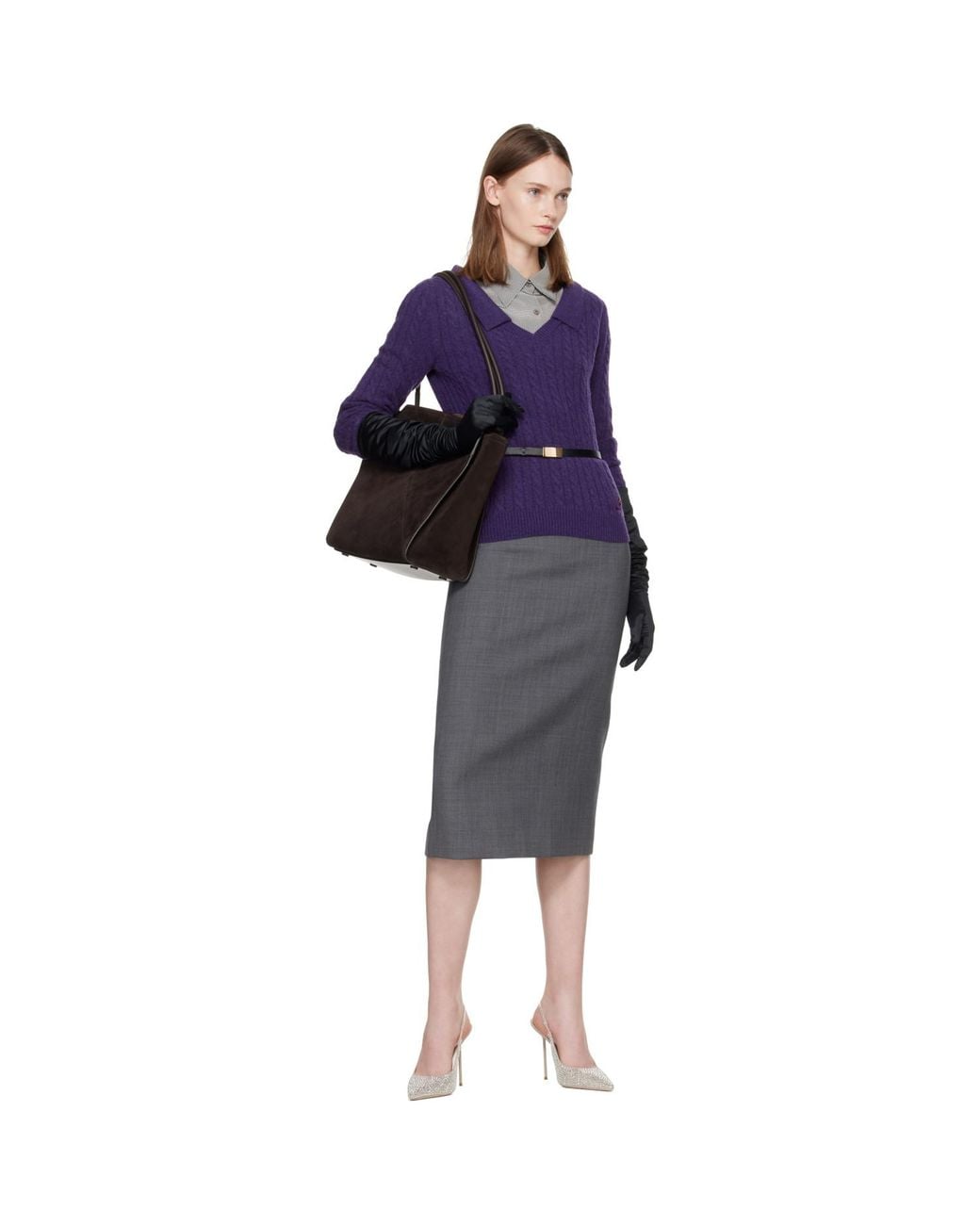 Handsome Stockholm Blue Satin Extra Long Gloves