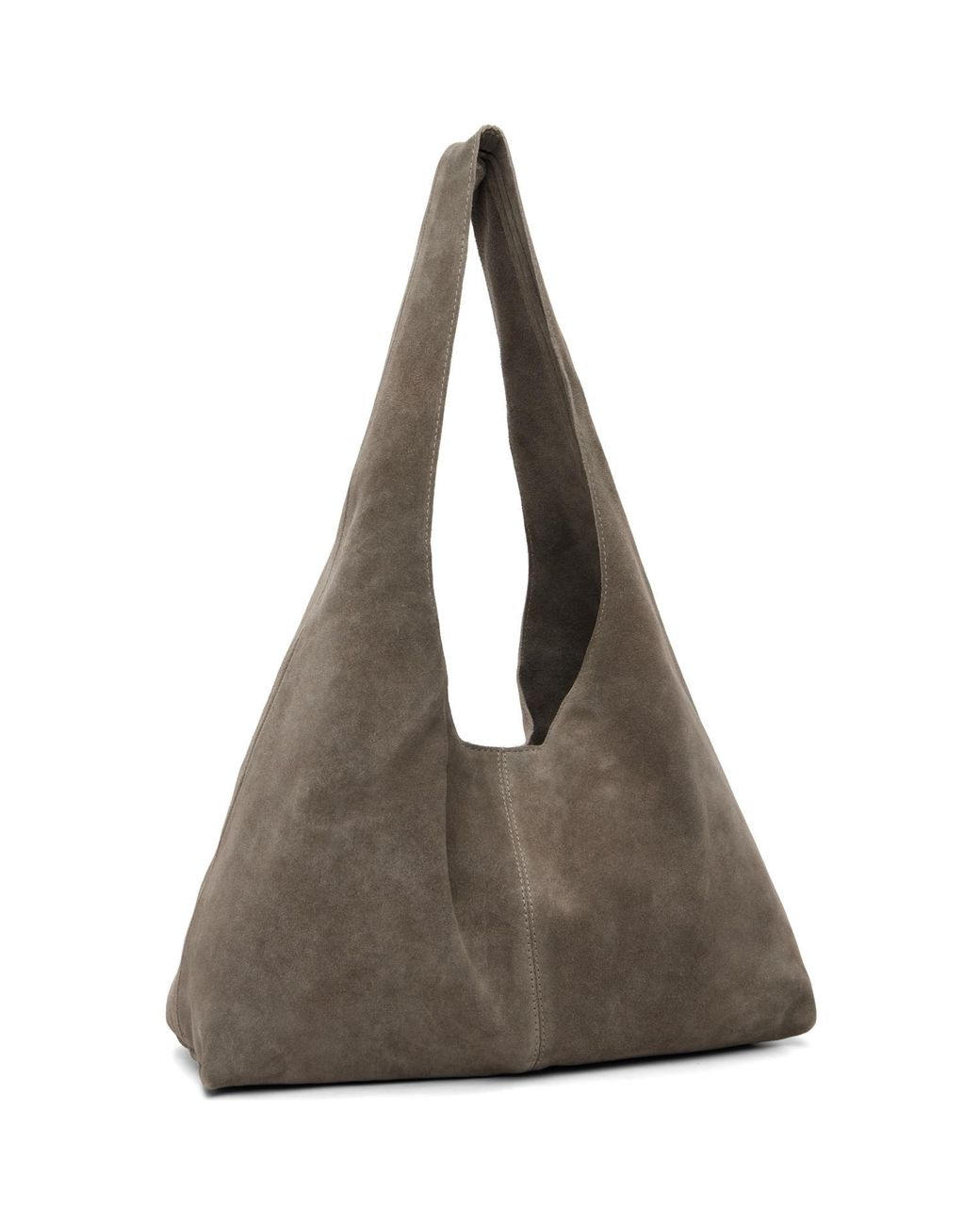 St. Agni Brown Taupe Suede Soft Bag