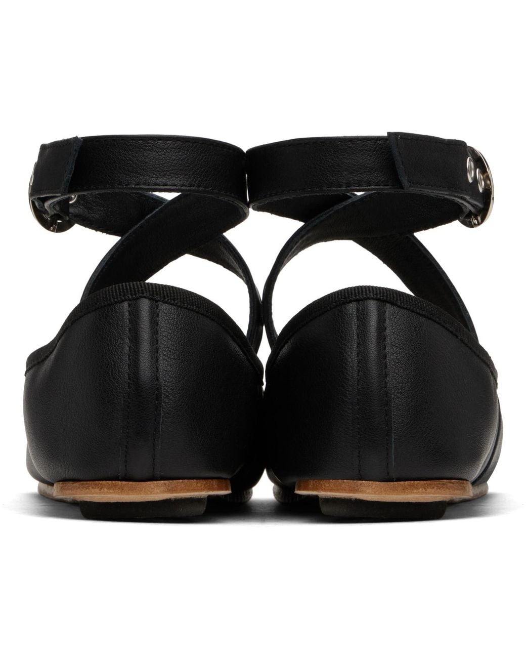 Repetto Black Sophia Belt Ballerina Flats