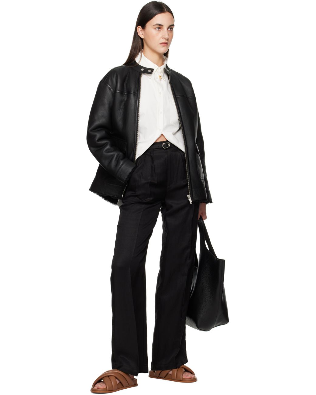 【関税込み】ANINE BING ブラック Henry シアリングジャケット ANINE BING Henry Jacket | Black | FARFETCH