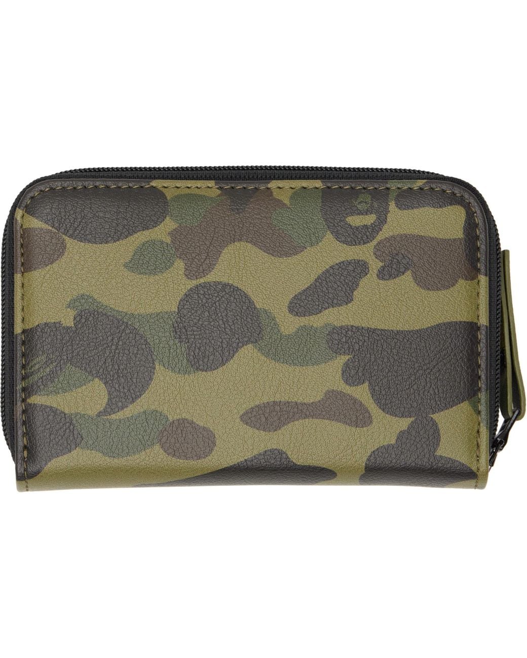 A Bathing Ape Green Khaki 1St Camo Wallet for men