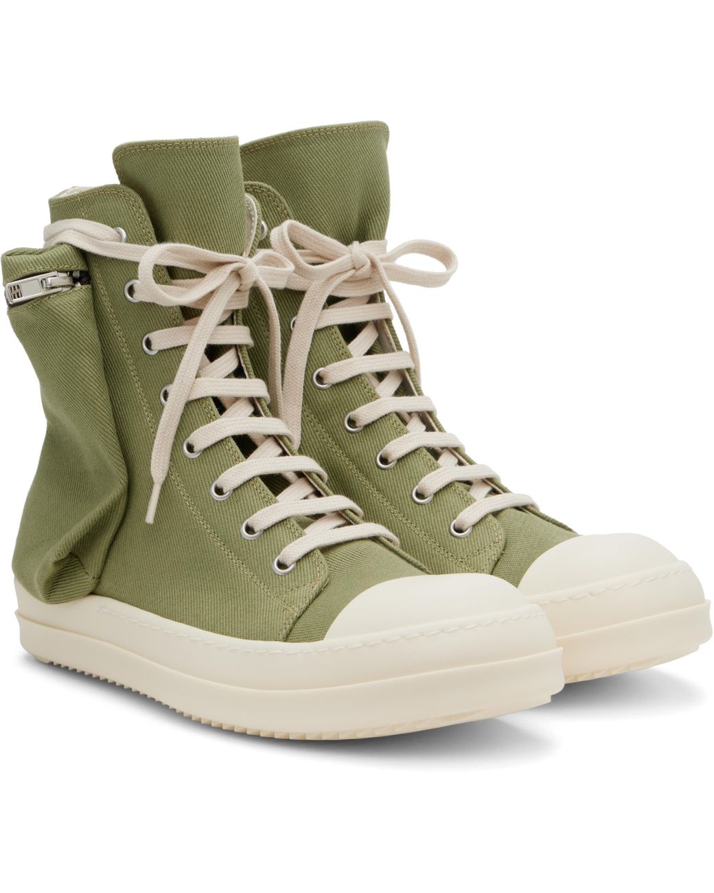 リックオウエンス/グリーンPorterville Cargo Sneaks スニーカー rick-owens-8511-SAGEMILKMILK-