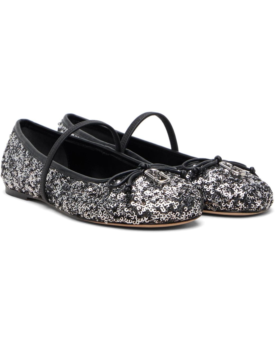 Marc Jacobs Black 'The Sequin Sabrina' Ballerina Flats