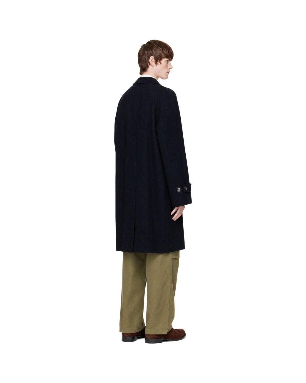 Palmes Blue Cedric Wool Coat for men