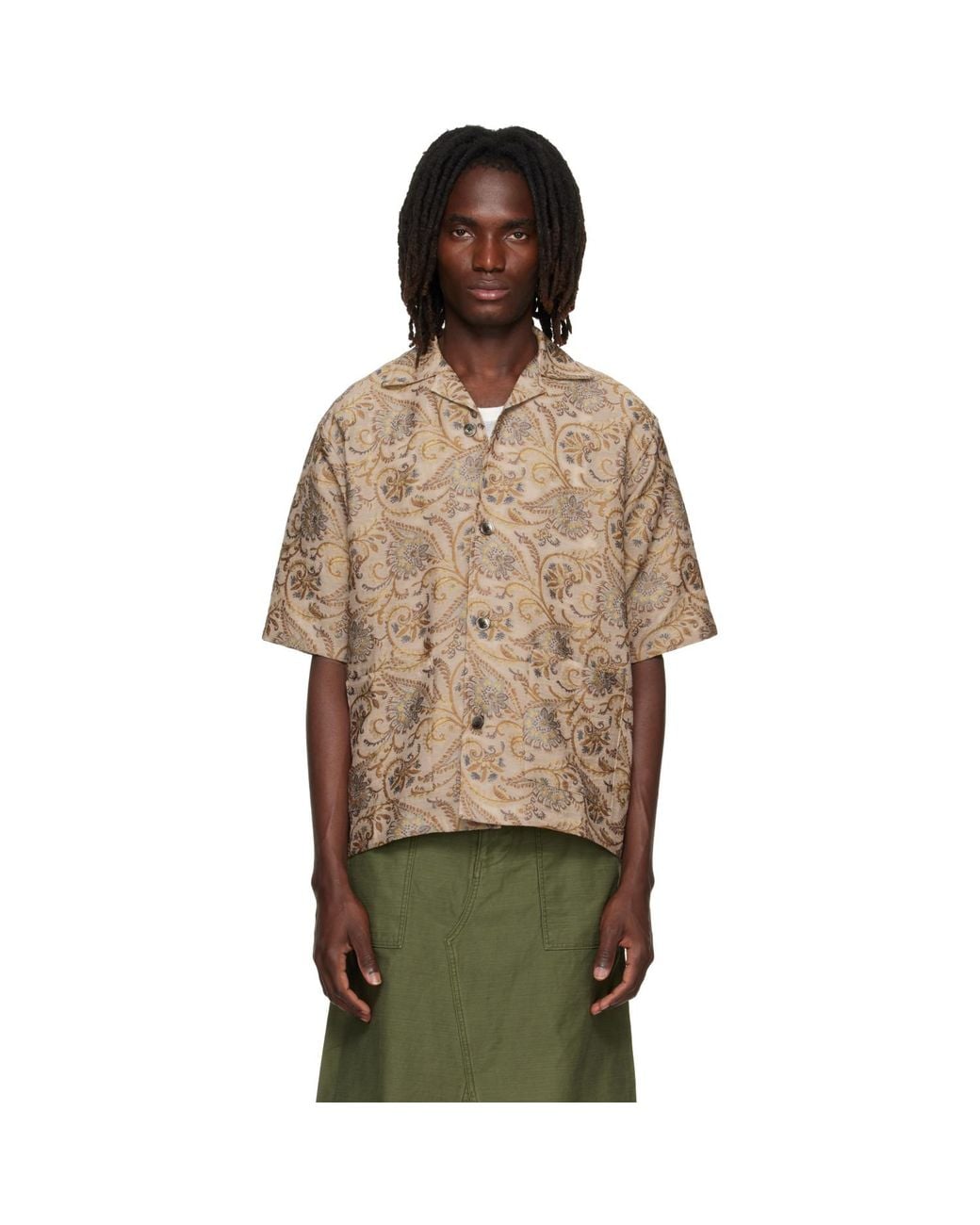 Needles Multicolor Paisley Jacquard Cabana Shirt for men