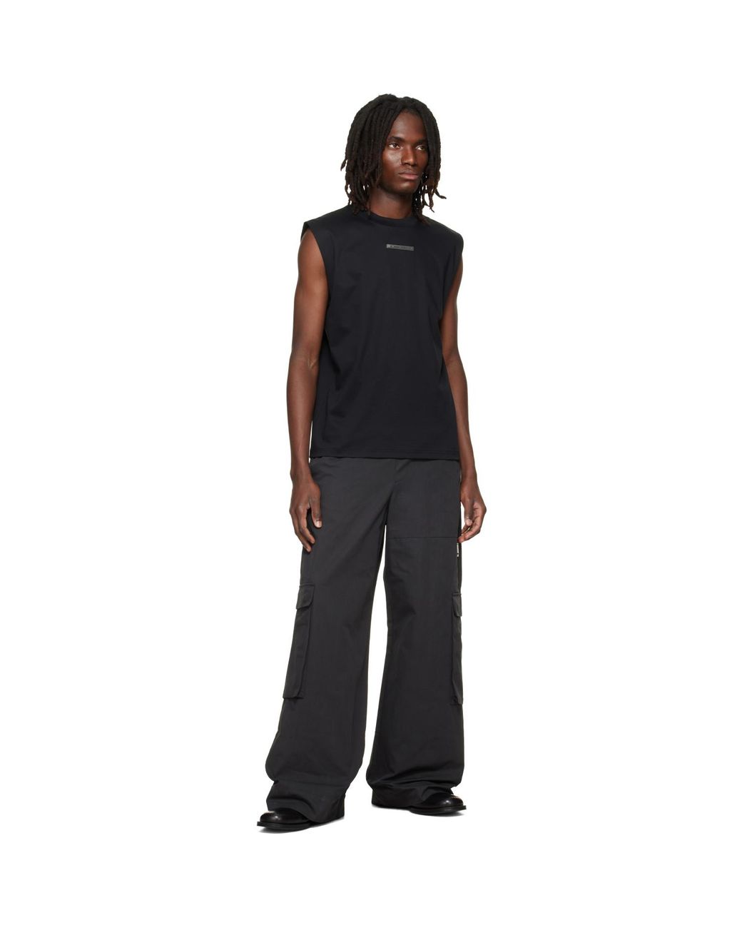 HELIOT EMIL Black Astrape Tank Top for men
