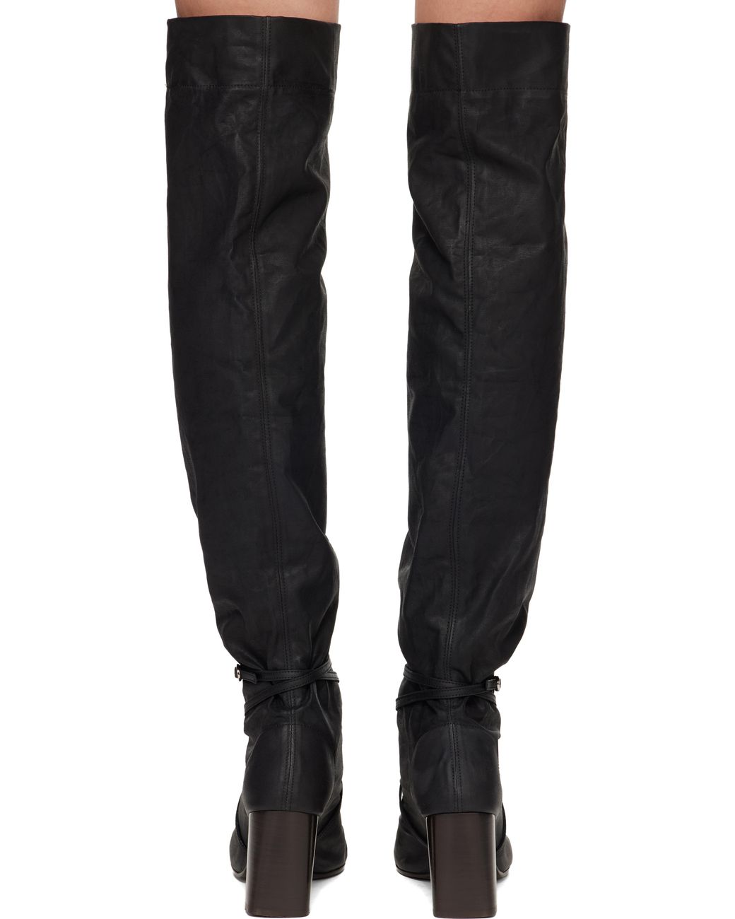 Lemaire Black Knotted Anatomic 80 Boots