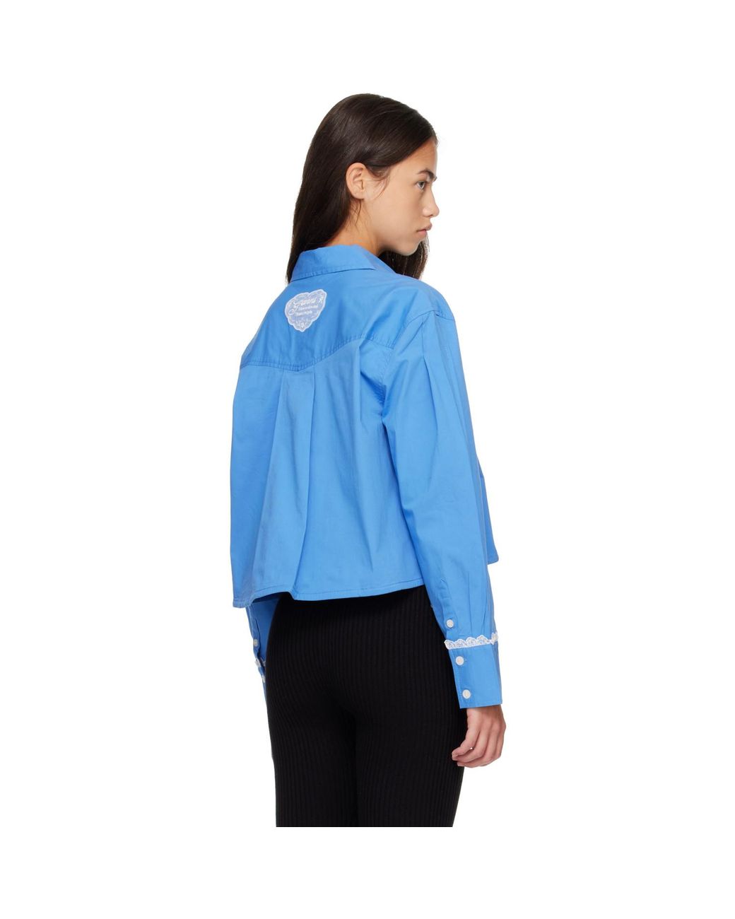 Ganni Blue Cotton Shirt