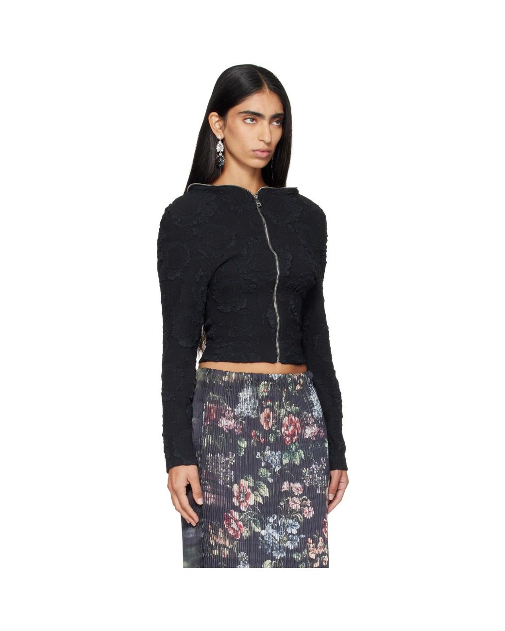 Petra Fargerstrom Black Jacquard Cardigan