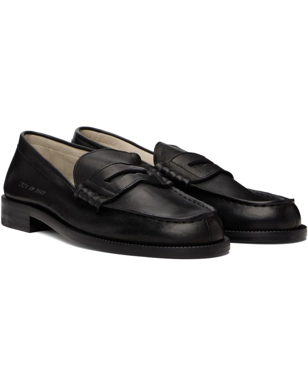 Common Projects Black Leather Loafers for men