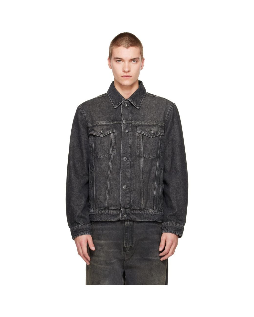 Rag & Bone Gray Rb 3 Trucker Denim Jacket for men