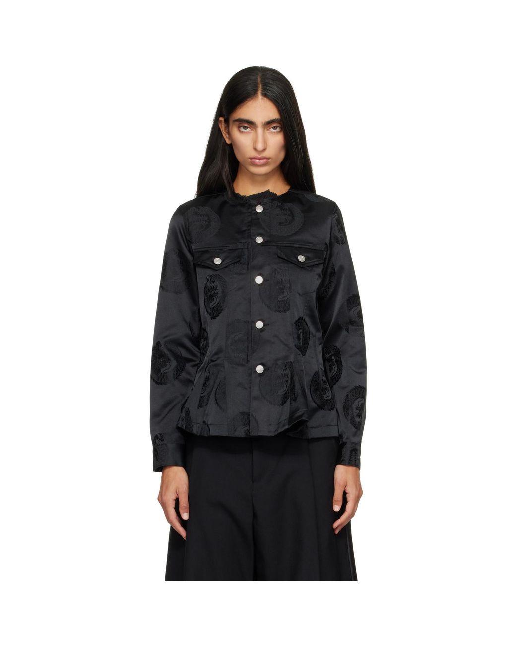 Comme des Garçons Black Jacquard Jacket