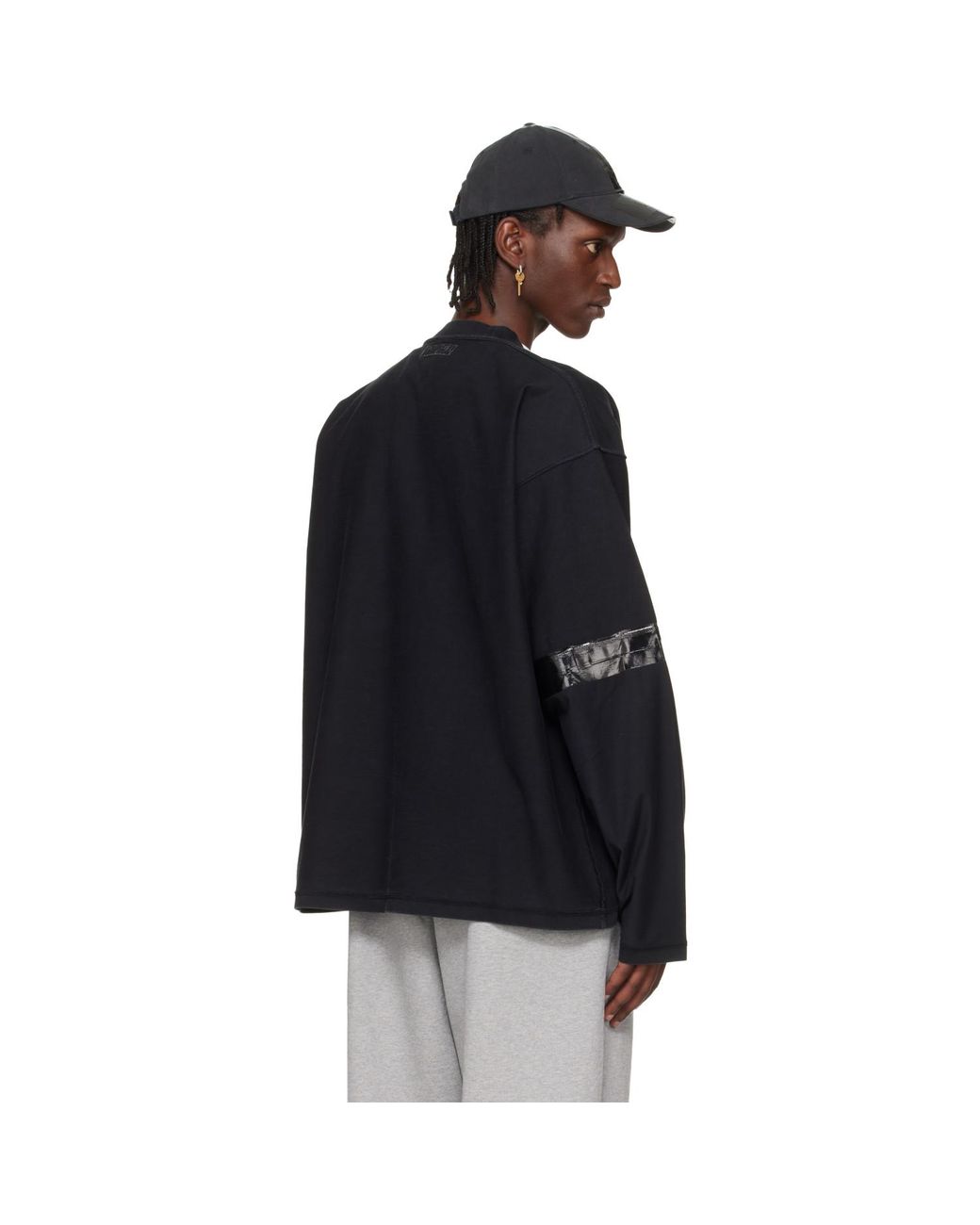 Vetements Black Taped Reconstructed Longsleeve T-Shirt for men