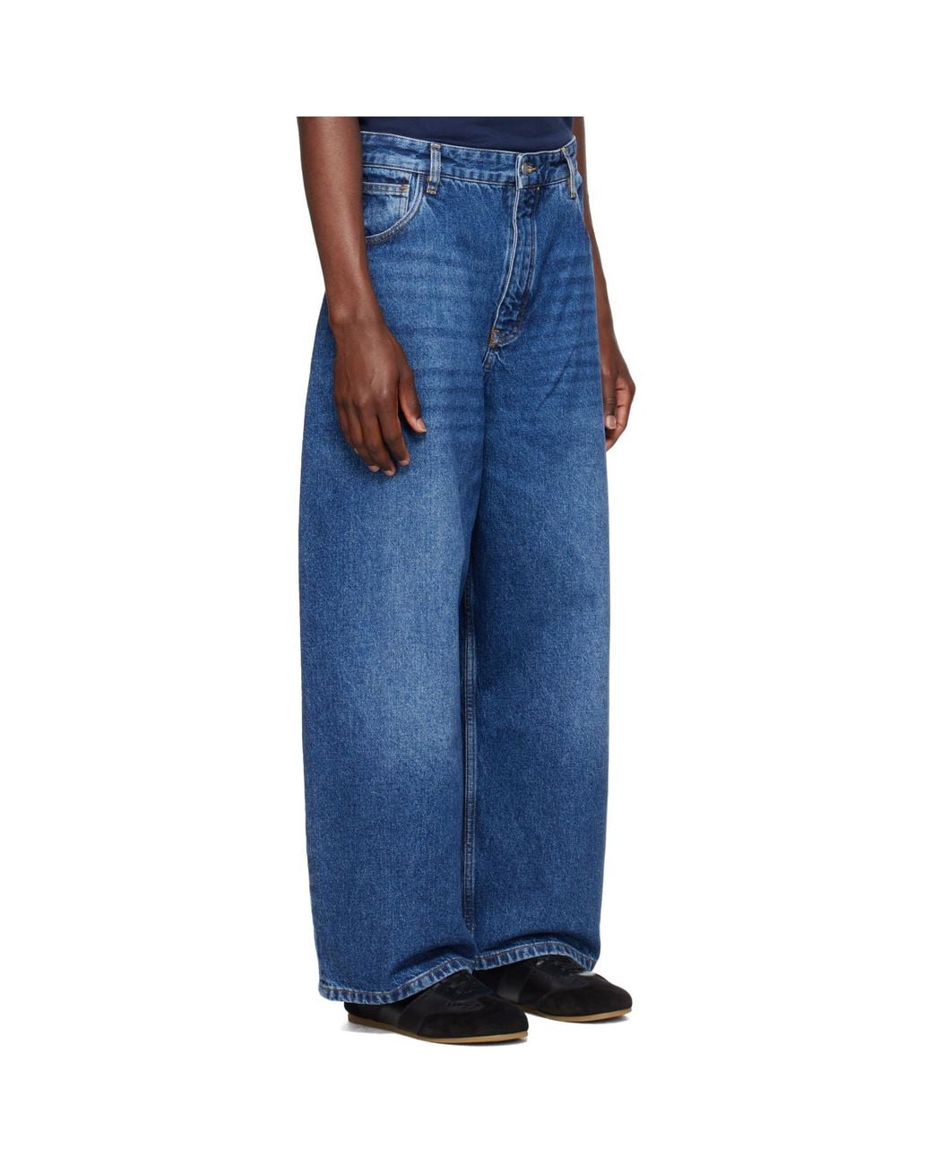 Studio Nicholson Blue Paolo Wide Leg Jeans for men
