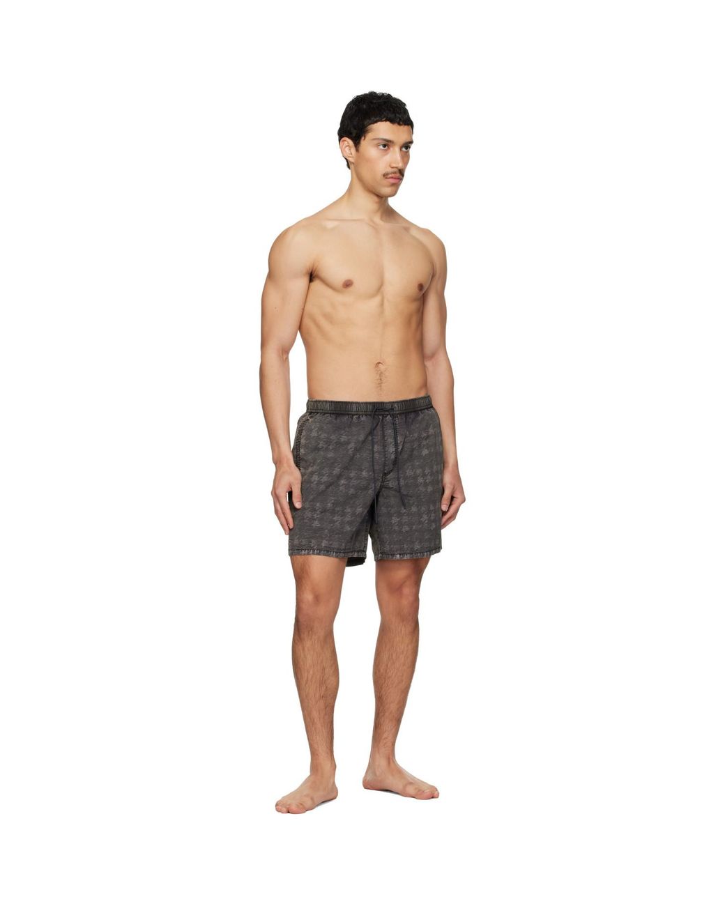 DIESEL Gray Conor-43-Dnm Swim Shorts for men
