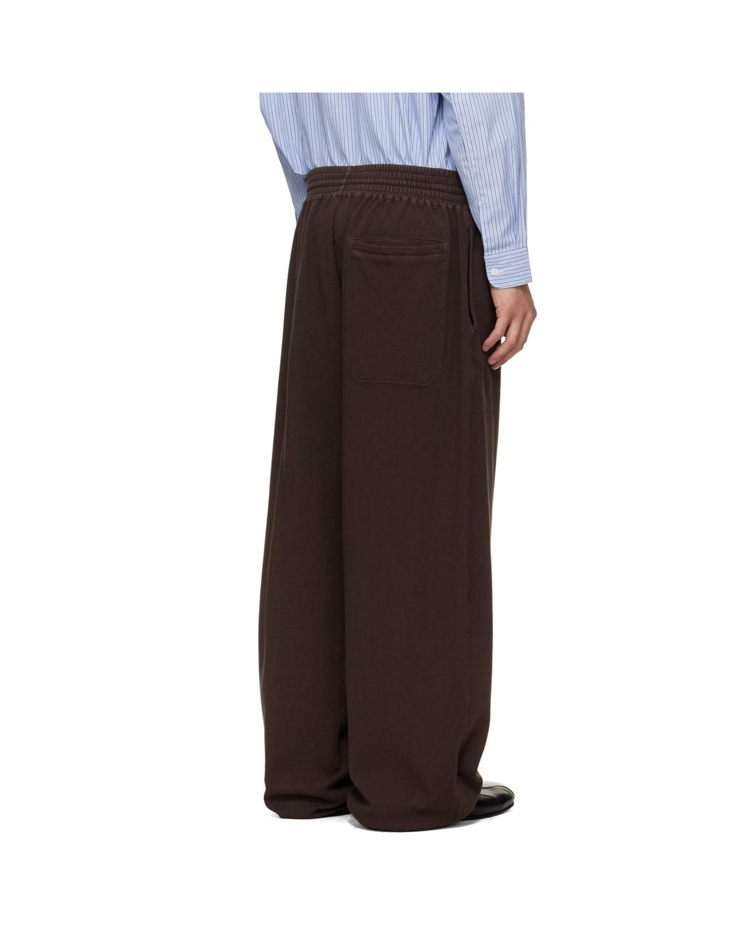 Hed Mayner Black Embroidered Sweatpants for men