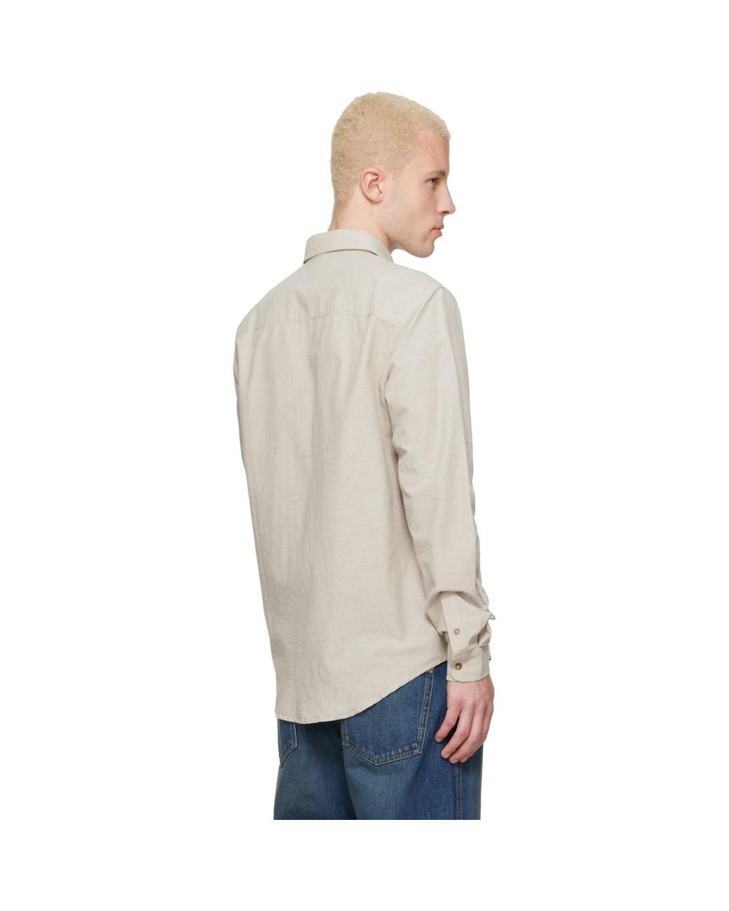 A.P.C. Black Taupe Harris Shirt for men