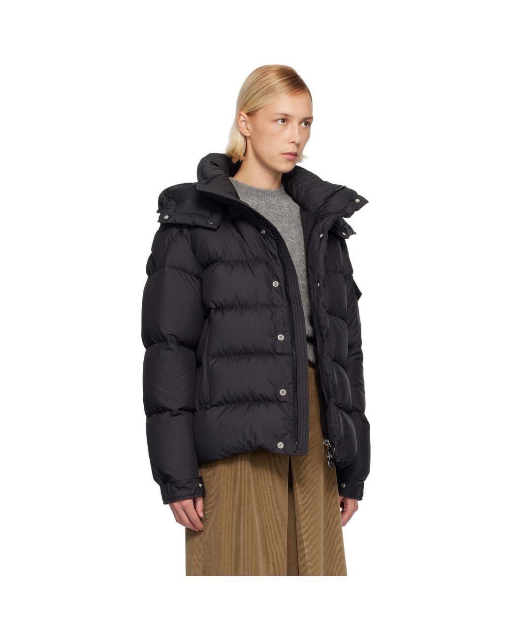 Moncler Black Maya 70 Hooded Short Down Jacket