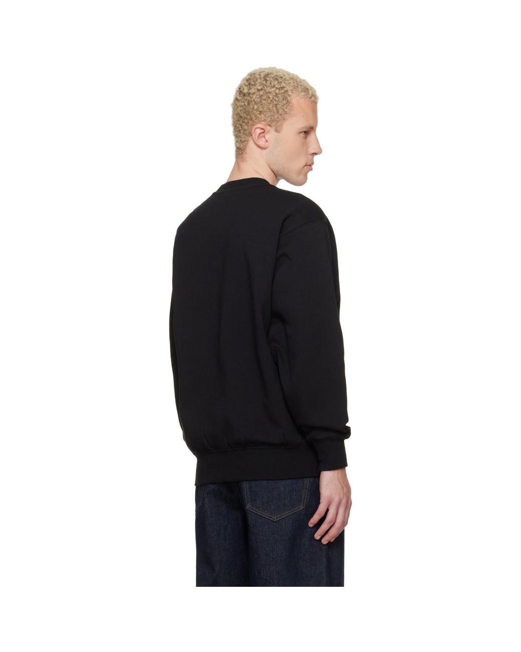 Aape By A Bathing Ape Black 'Aapenow' Crew Neck Sweatshirt for men