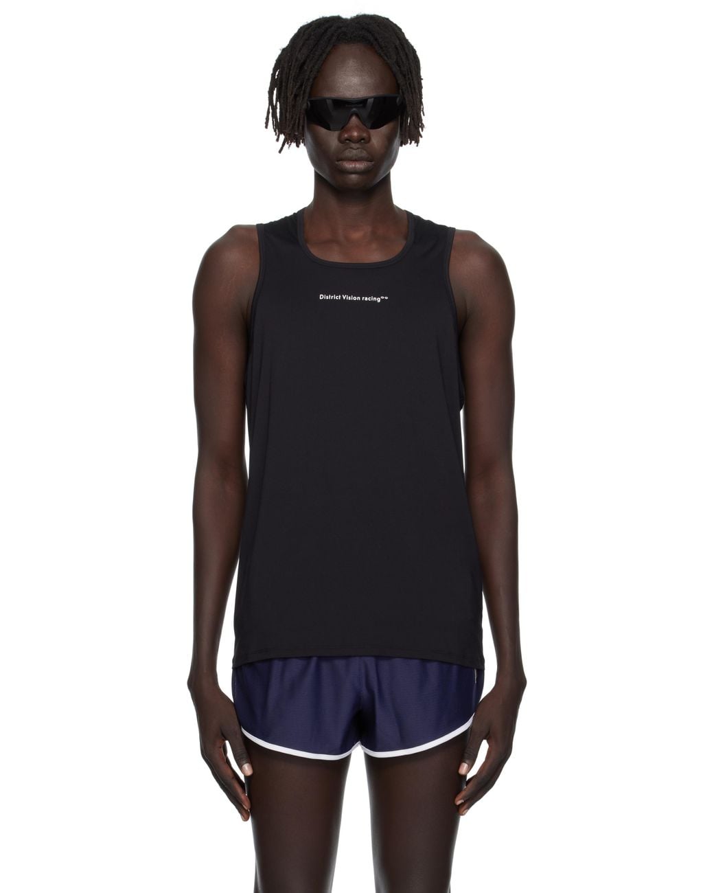 District Vision Ultralight Aloe Singlet Tank Top in Black for Men