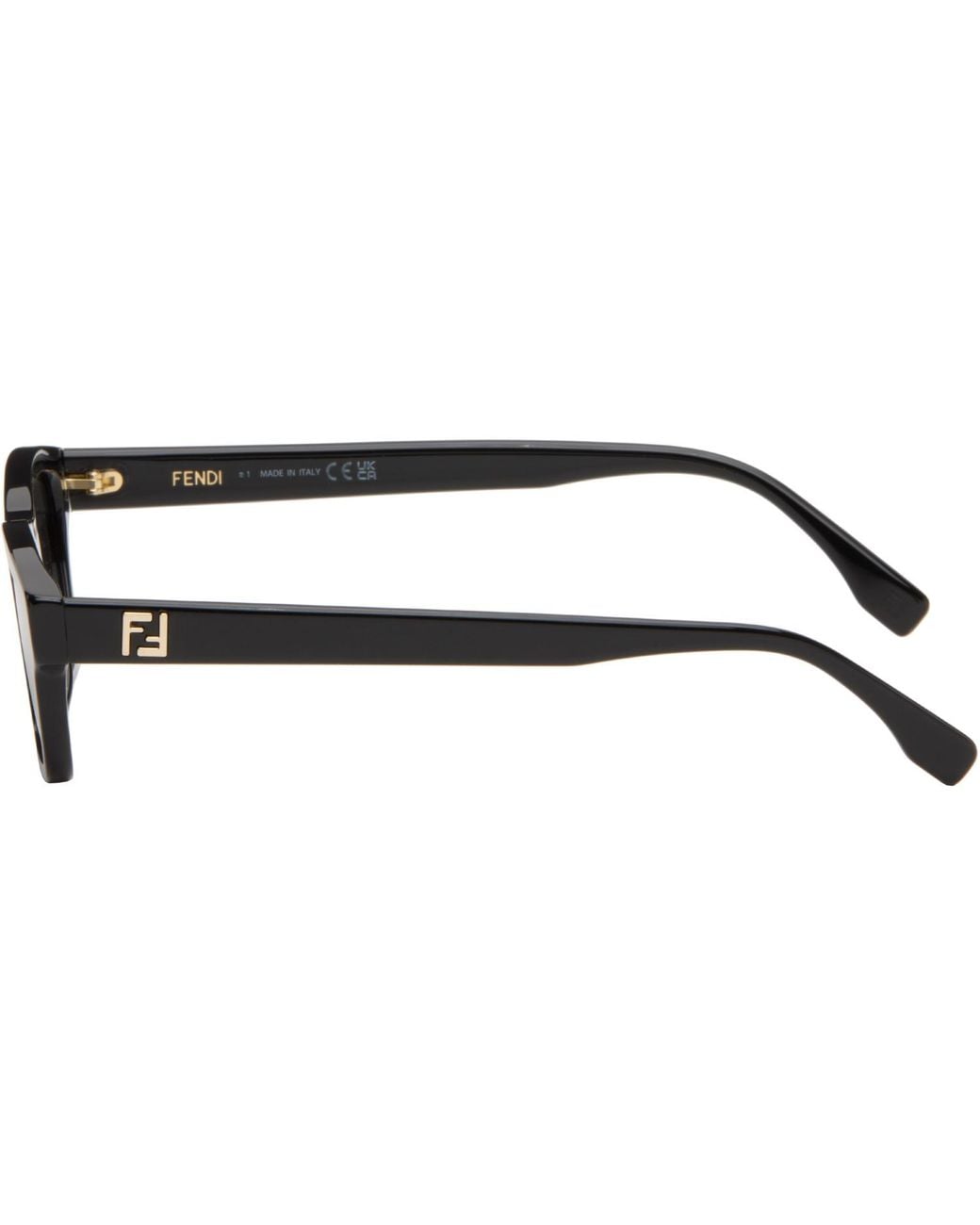 Fendi Gray 'Ff' Squared Sunglasses for men