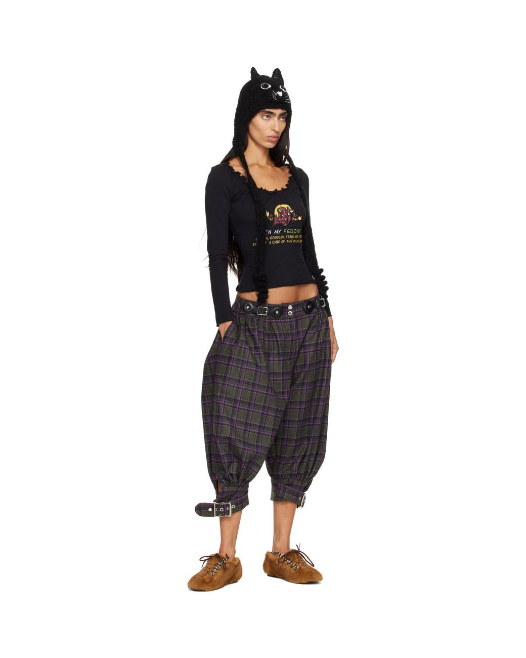 Chopova Lowena Black Plus Fours Knickerbocker Trousers