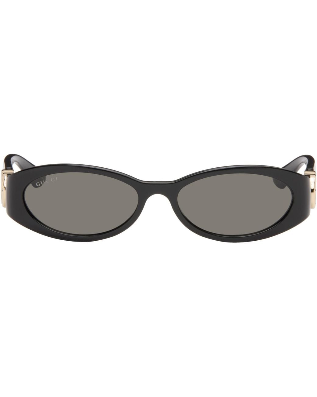 Gucci Gray Oval Frame Sunglasses