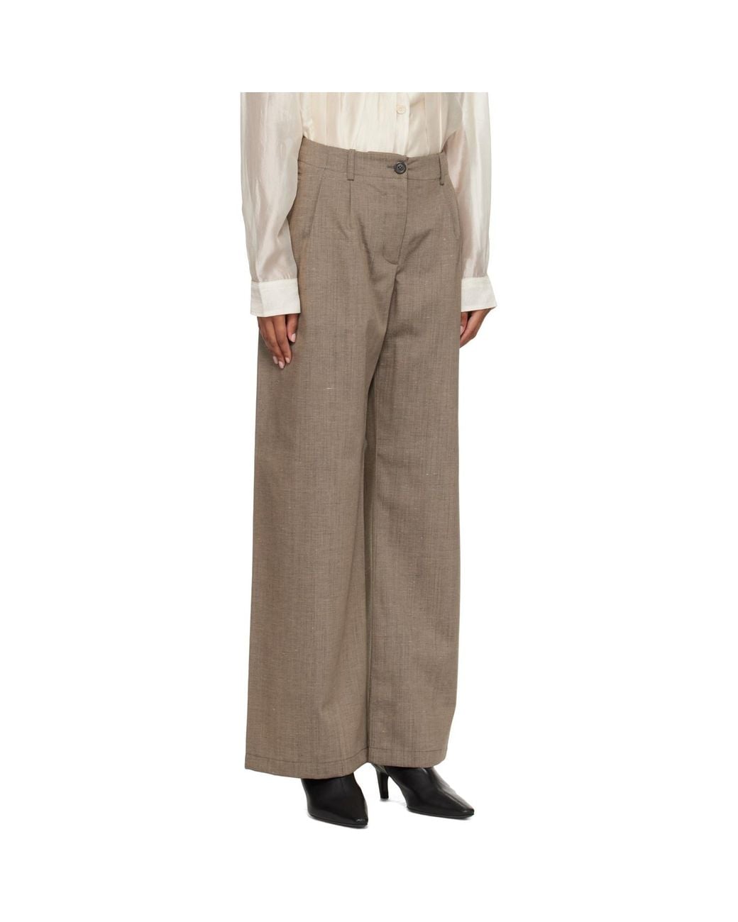 Our Legacy Natural Taupe Arch Chino Trousers