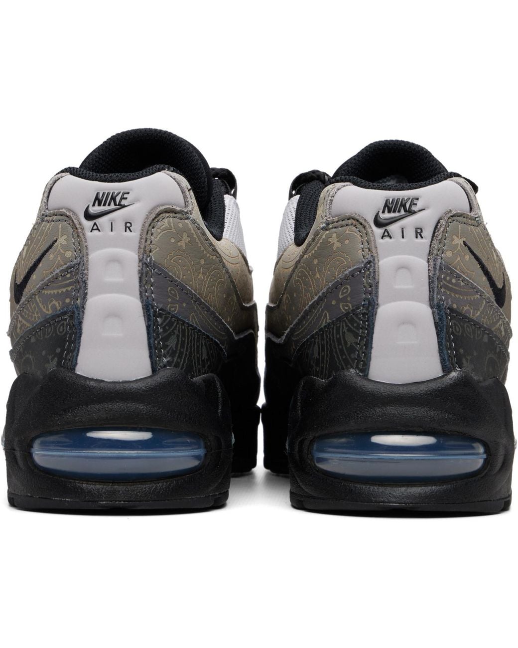 Nike Black Air Max 95 Big Bubble Leather Sneakers for men