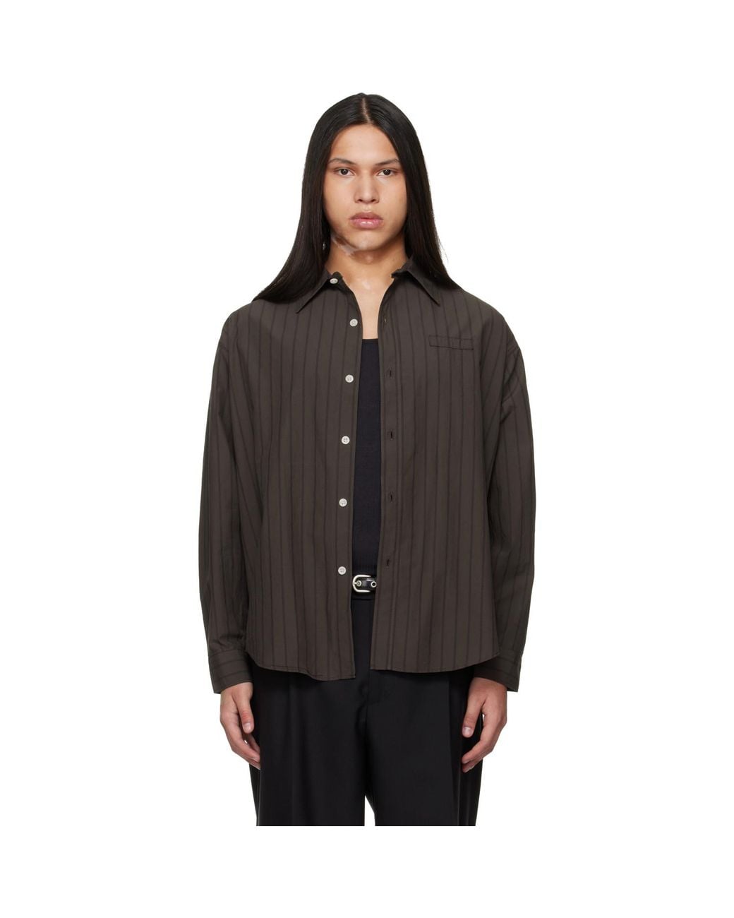 mfpen Black Essay Shirt for men