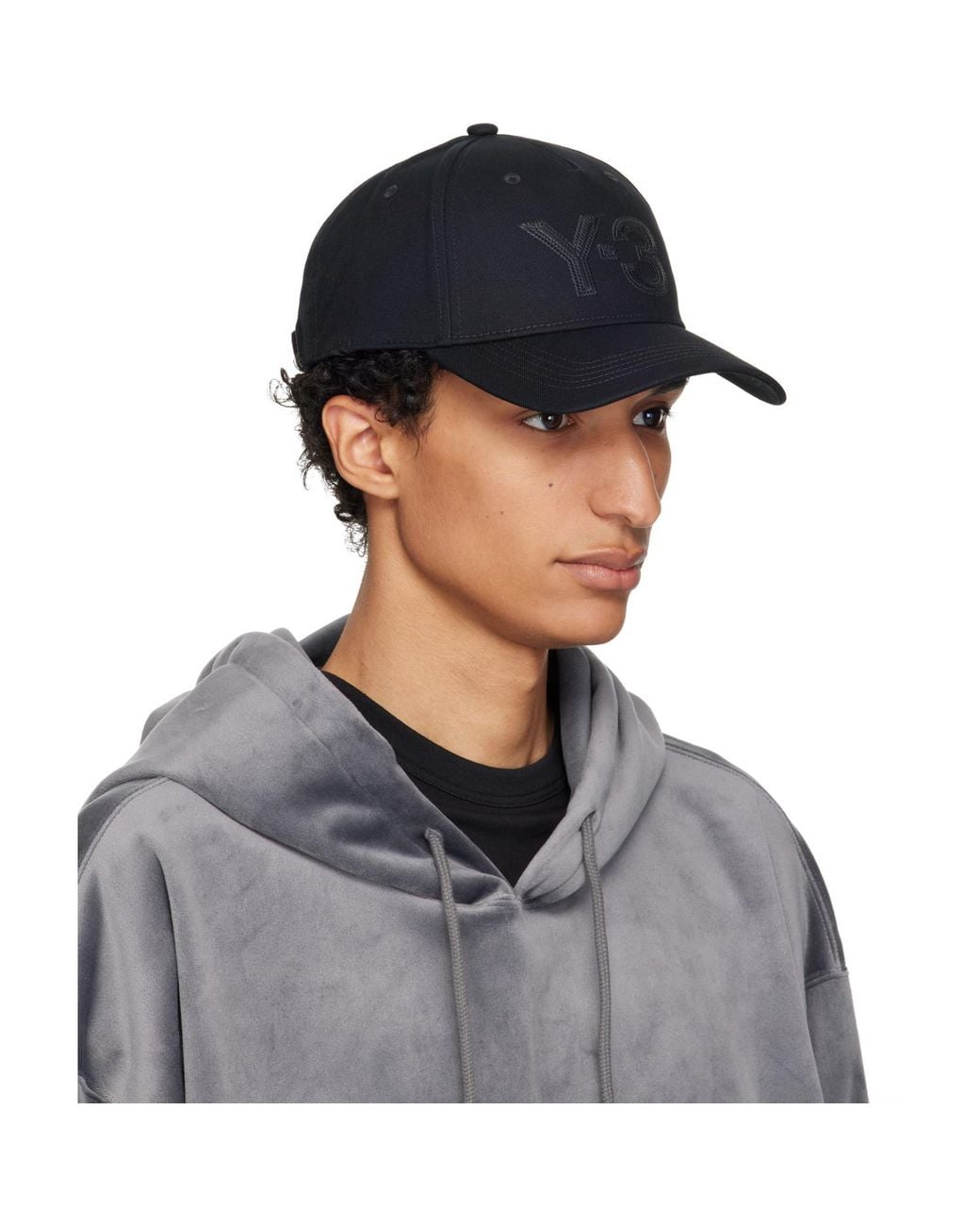 Y-3 Gray Logo Cap for men
