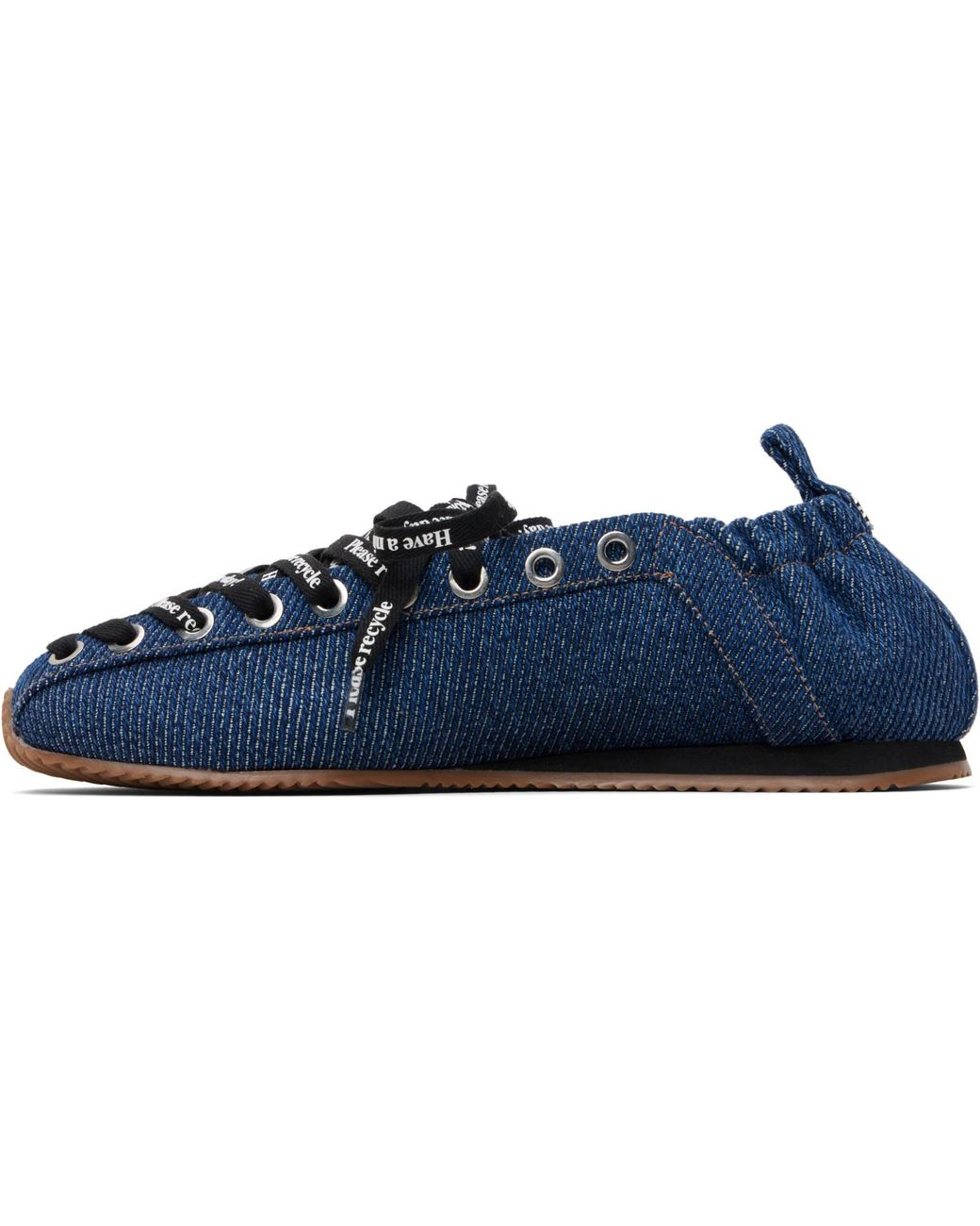 Ganni Blue Sporty Ballerina Flats