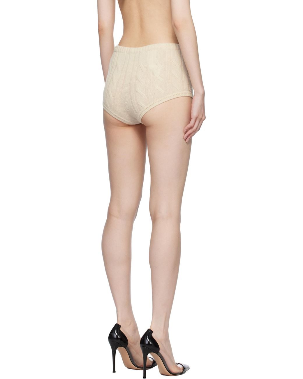 Blumarine Multicolor Off- Braid Cable Knit Shorts