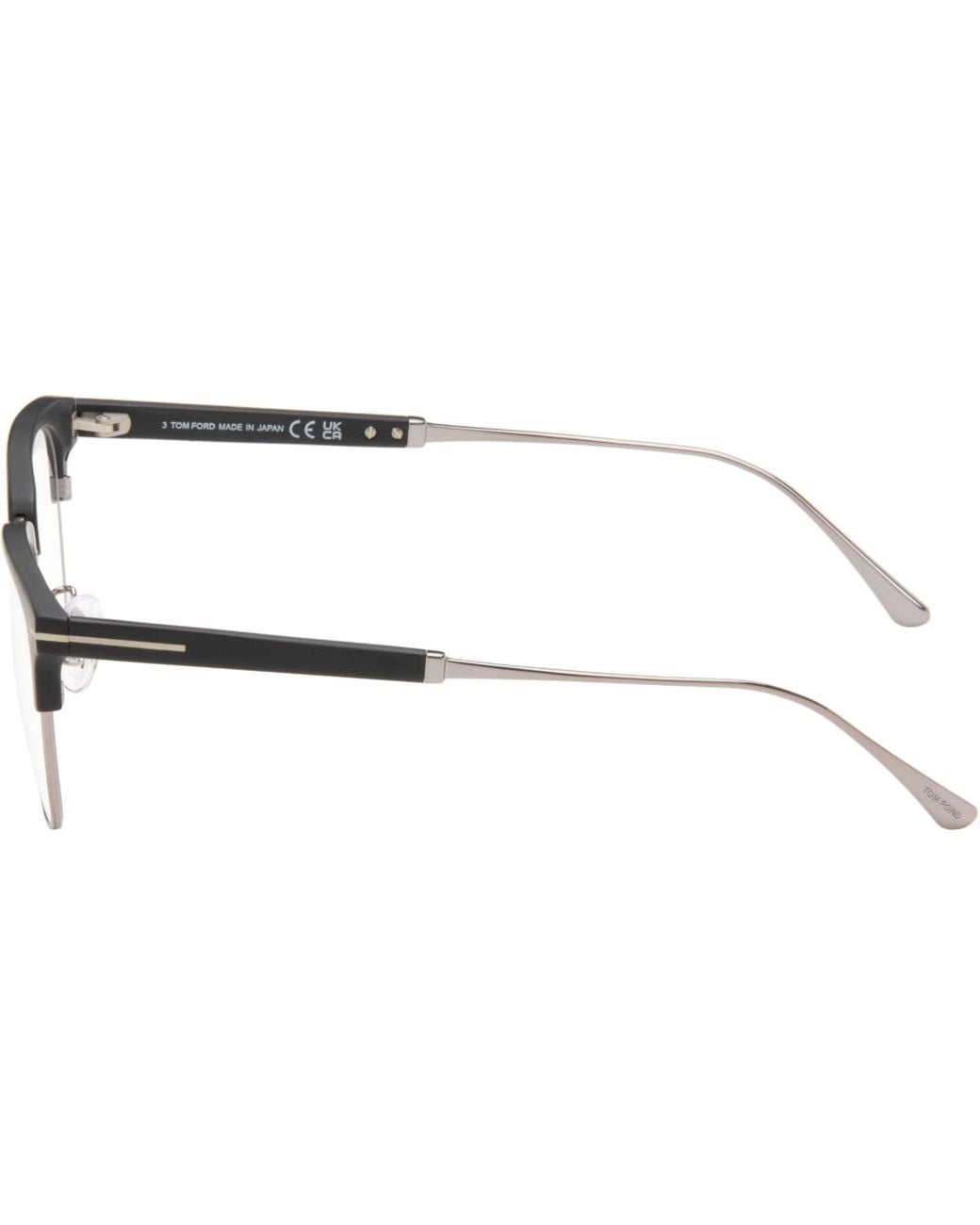 Tom Ford Metallic Block Browline Light Optical Glasses for men