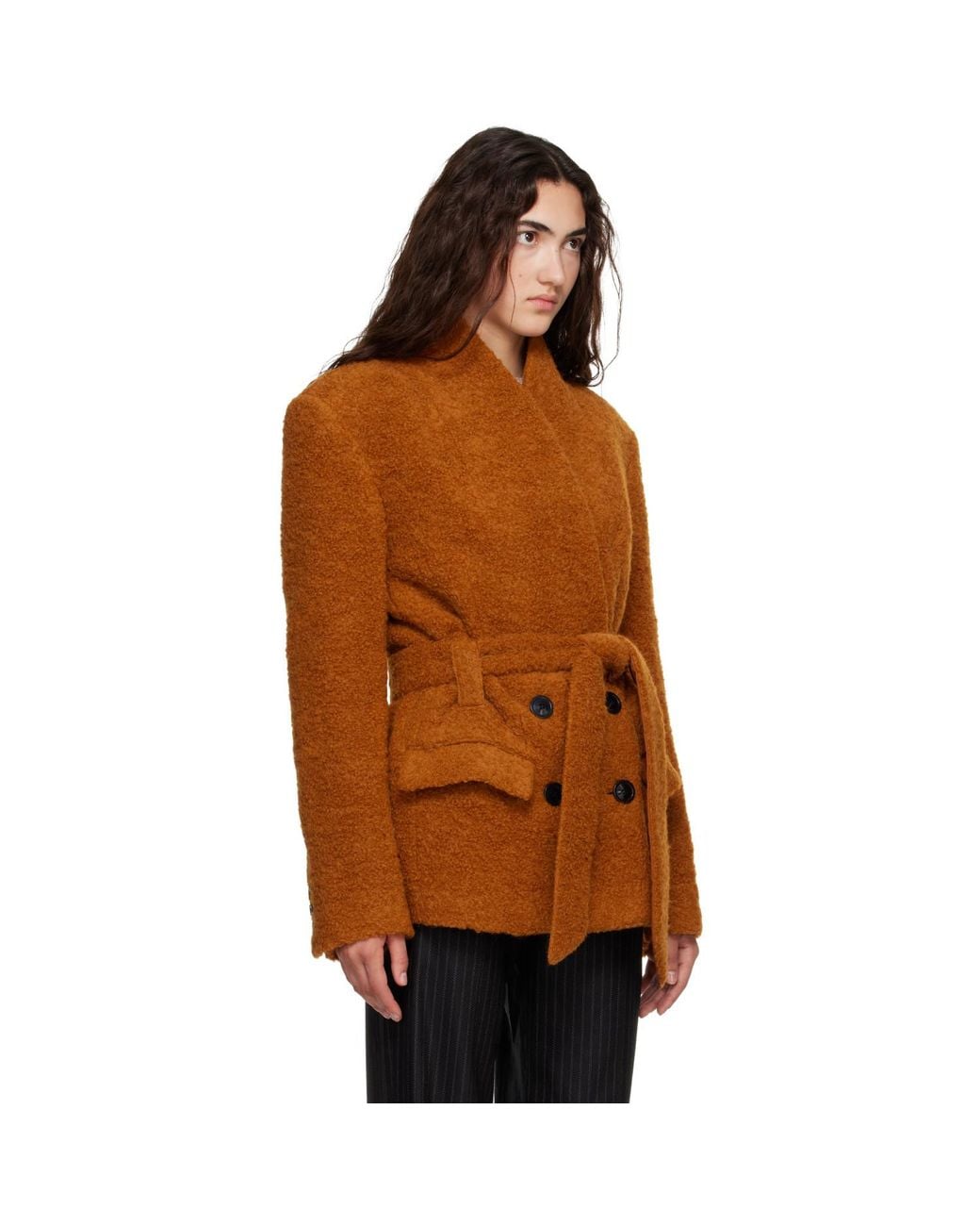 Isabel Marant Brown Tan Syndra Alpaca Bouclé Jacket