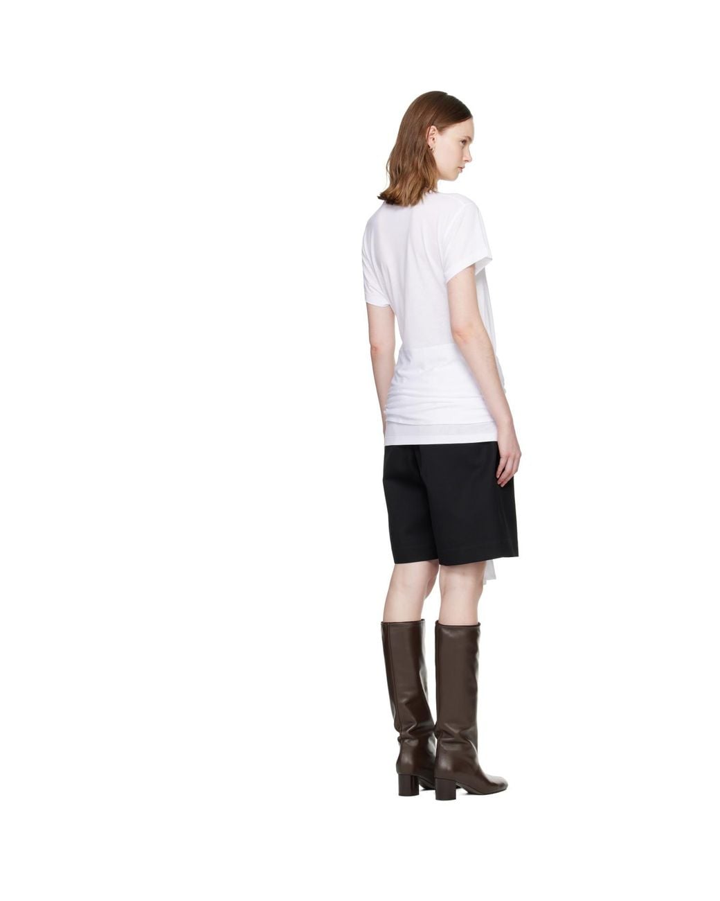 Totême White Tie-Waist Jersey T-Shirt