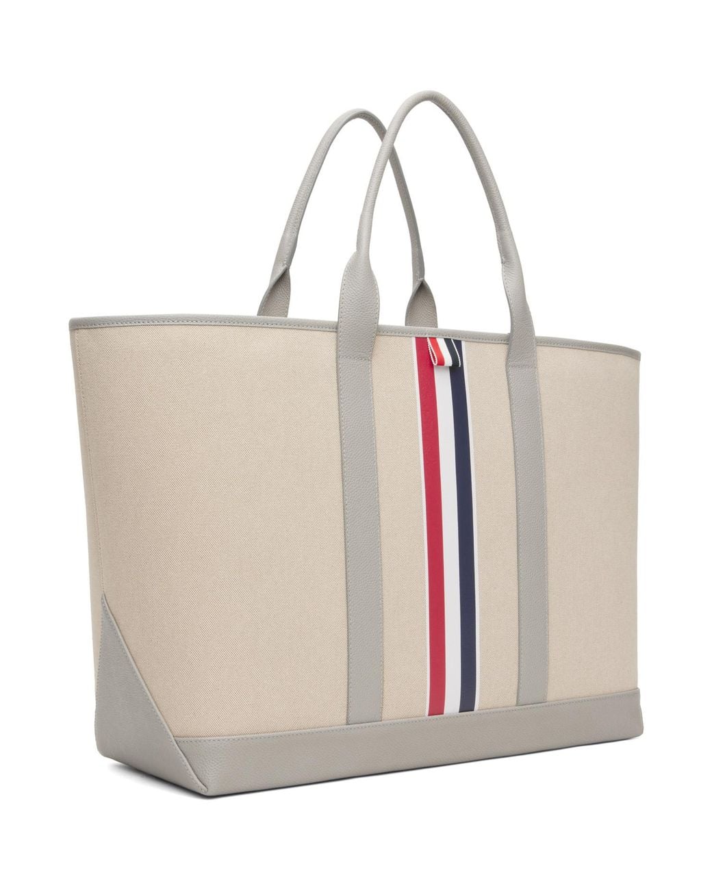 Thom Browne Natural Rwb Stripe Medium Tool Tote