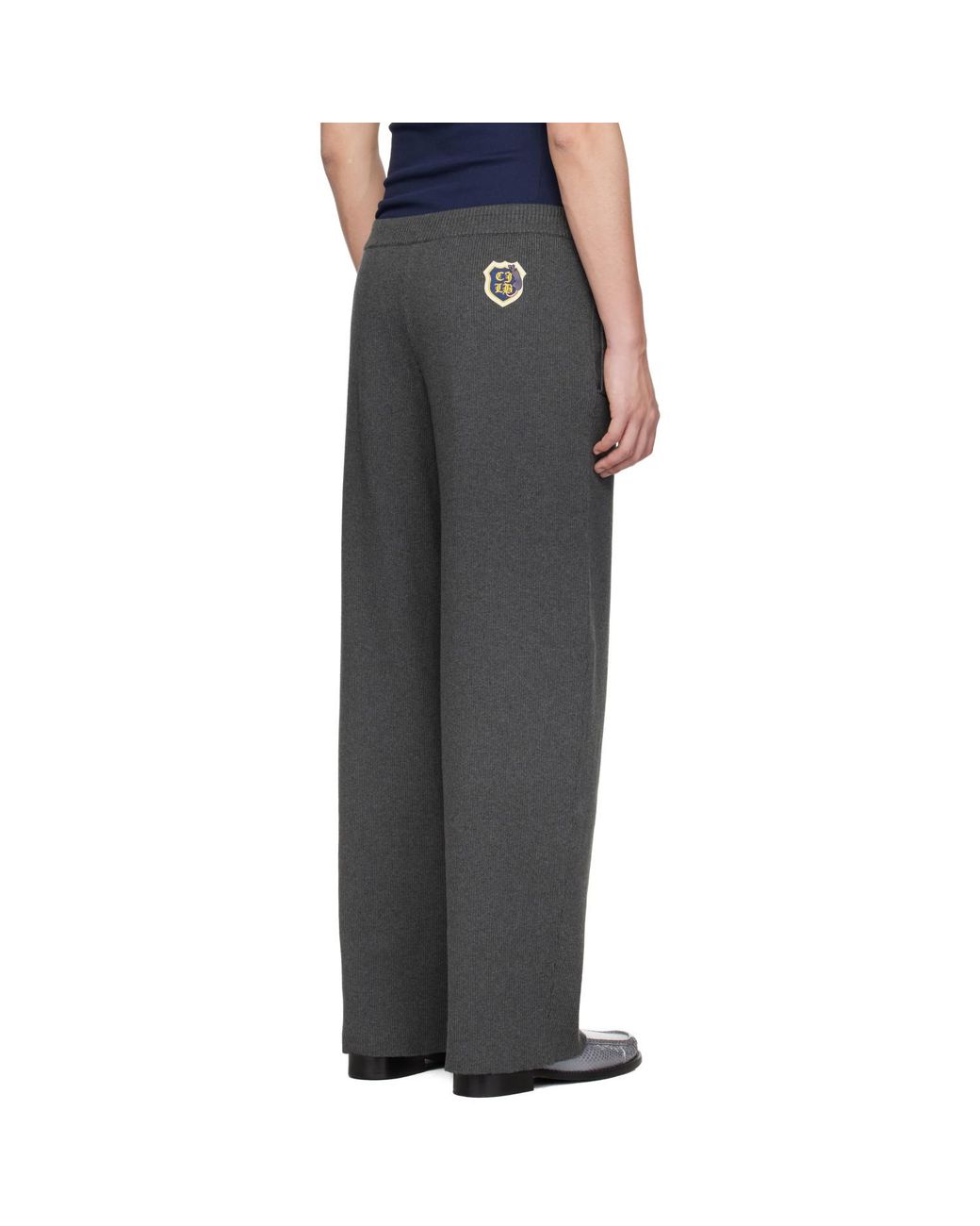 Charles Jeffrey Black Animal Knitted Jogger Sweatpants for men