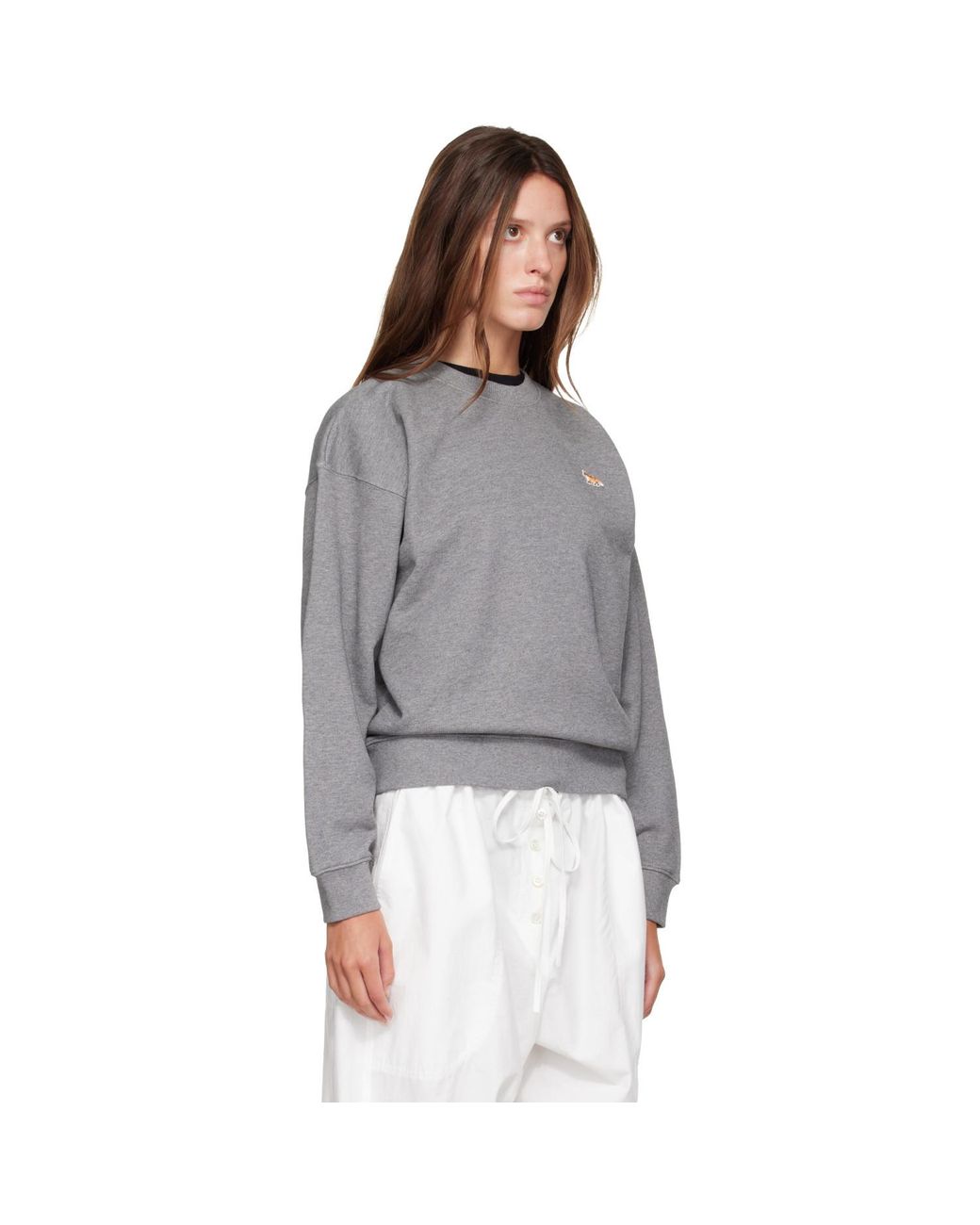 Maison Kitsuné Gray Baby Fox Comfort Sweatshirt