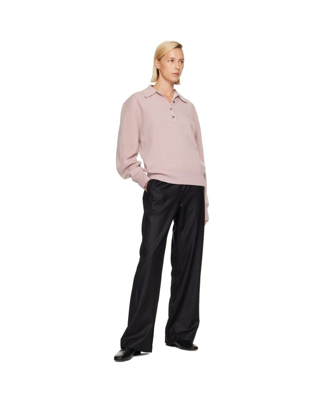 Rohe Black Relaxed Fit Trousers