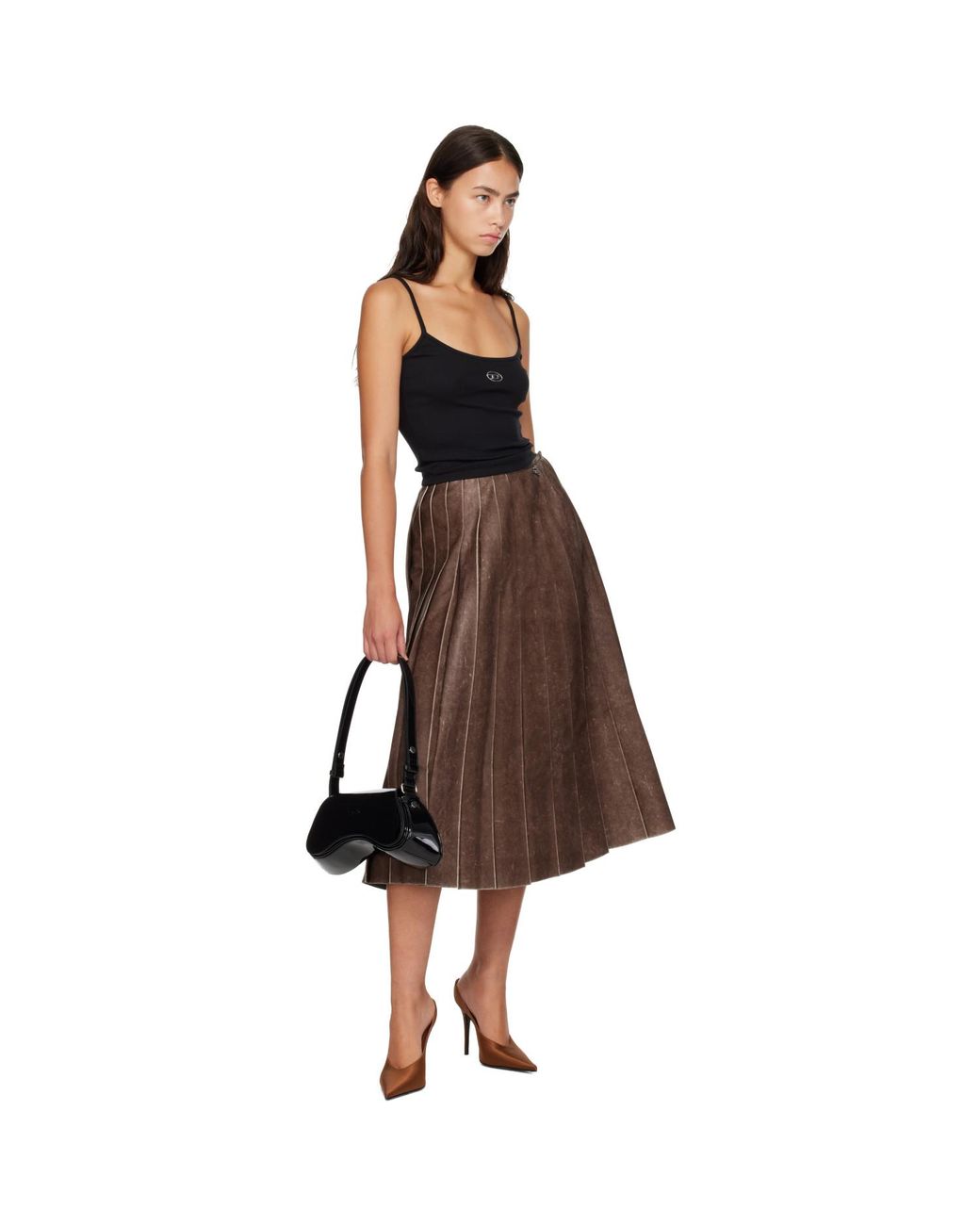 DIESEL Brown T-Hupy-Od Tank Top
