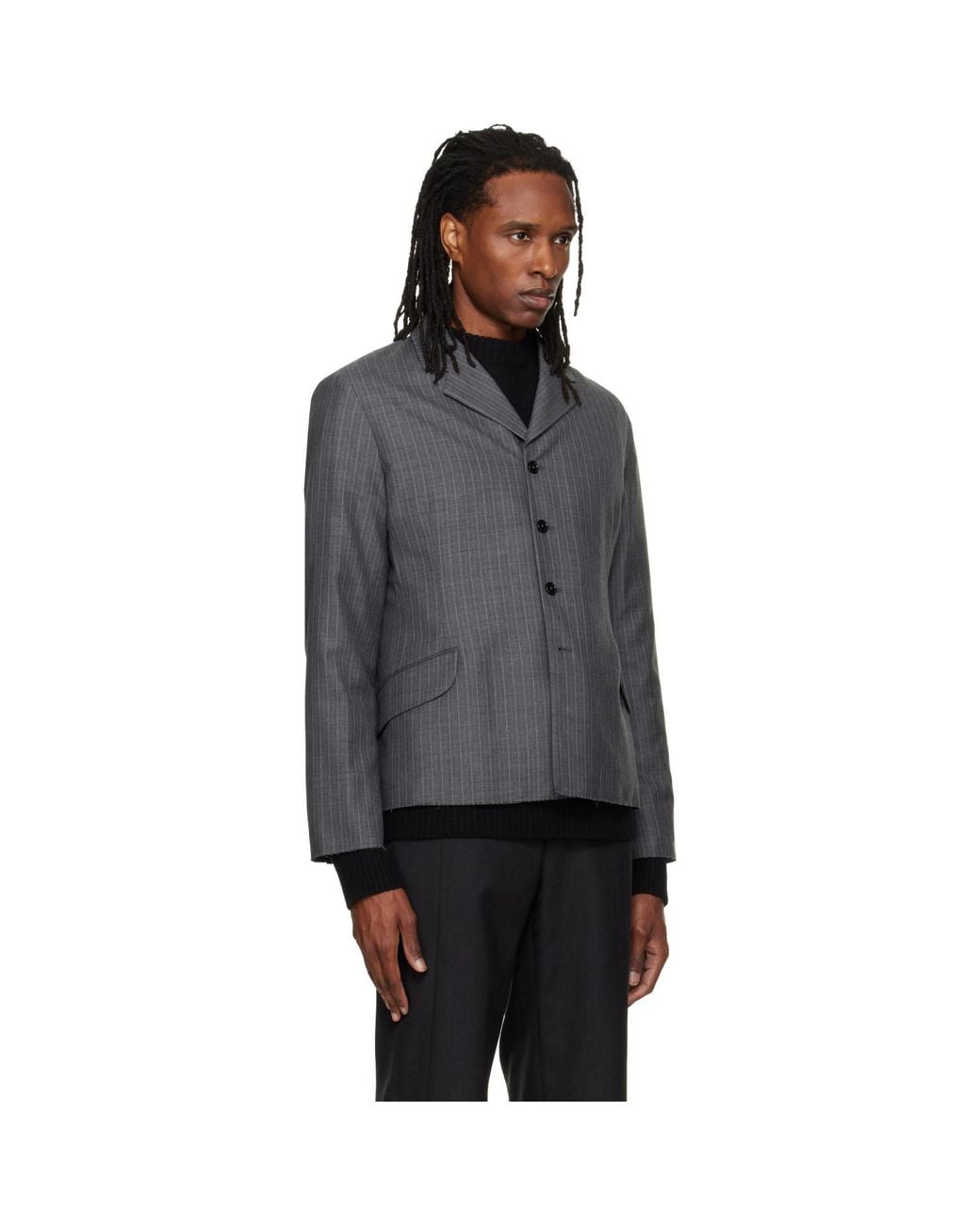 Jil Sander Gray Wool Blazer for men