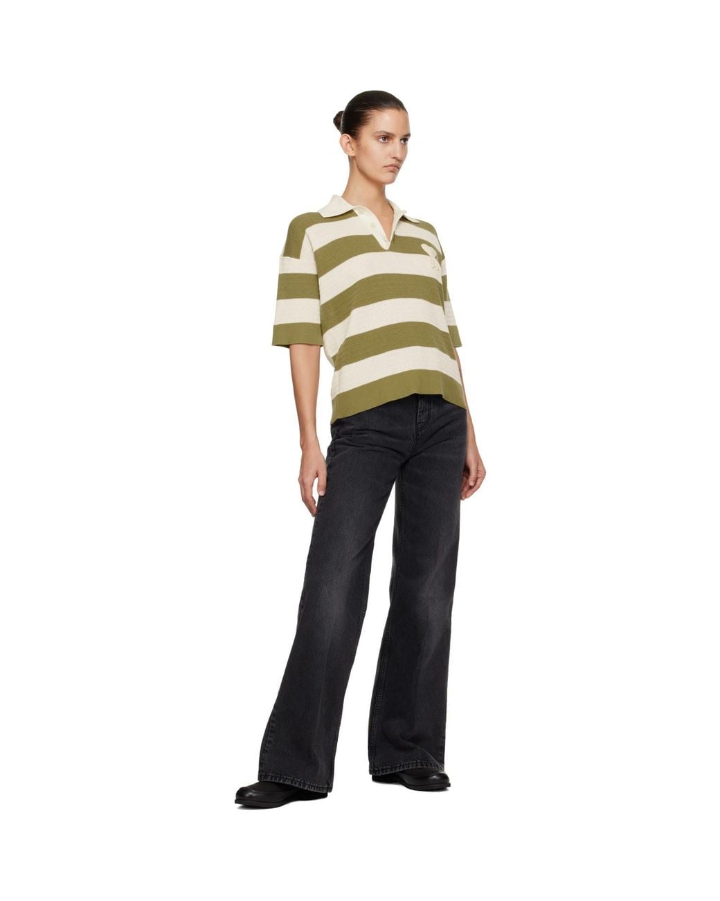 AMI Multicolor Off- Short Sleeves 'ami De Coeur' Polo